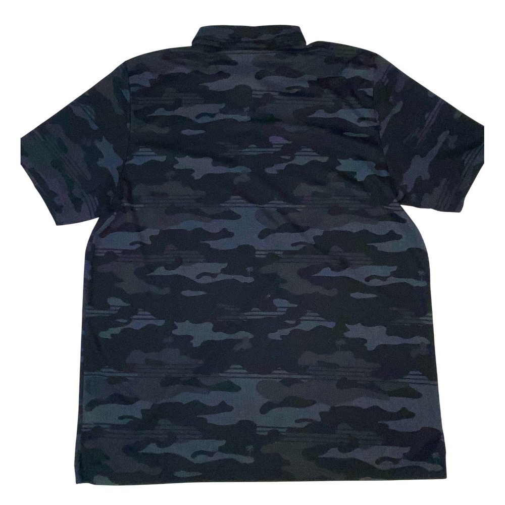 Travis Mathew Polo Golf Shirt Mens XXXL Black Gray Camo Print Beachside Stealth - Picture 6 of 8